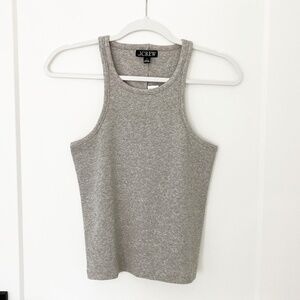 NWT J. Crew Heather Gray New Favorite Tank Top in Vintage Rib - S